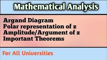 Argand Diagram | Polar representation of complex Number | Amplitude or argument of z #maths #bsc