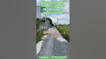 Đất Cần Giuộc : 407m2 Full Thổ Cư Lô Góc 2 Mặt Tiền Đường Diện Tích Cực Khủng Giá Như 1 Lô Đất Vườn