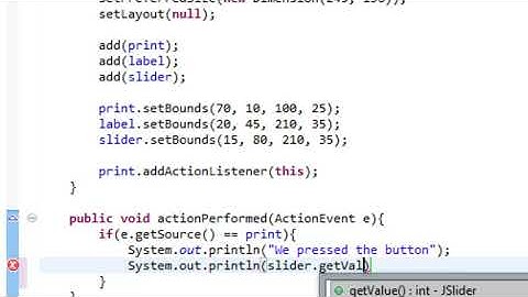 Beginner Java - JSlider - Lesson 30