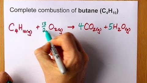 Complete Combustion of Butane (C4H10) Balanced Equation