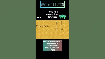 🤔🤔🤔How can I subtract fraction with different denominator ?🤩🤩🤩 #math #fraction #subtraction