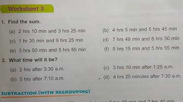 math class 4 chapter 8 worksheet 3 dav public school// math class 4 unit 8 worksheet 3 dav public