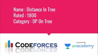 E05 : Distance in Tree | Dynamic Programming | CodeNCode