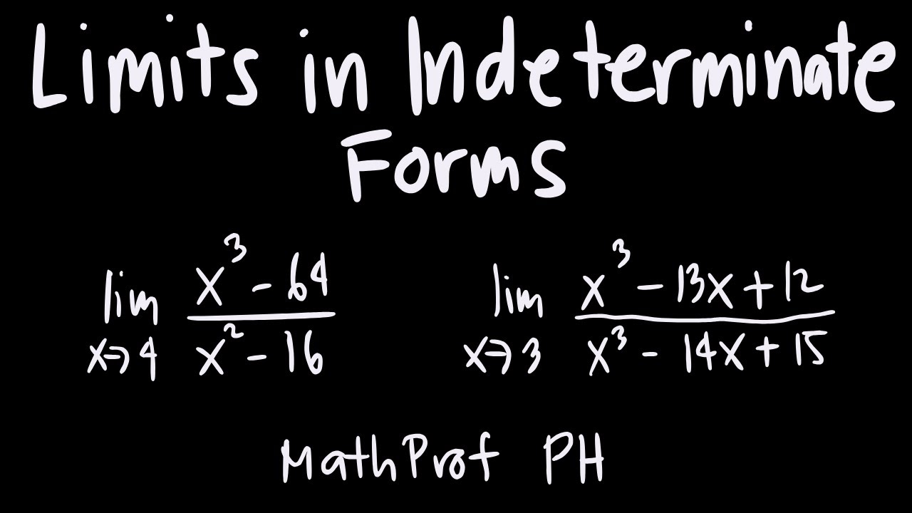 Limits in Indeterminate Forms Part 1 Differential Calculus Feliciano ...