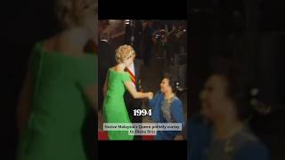 Watch Princess Diana deliver the perfect double curtsy to Malaysia's King and Queen