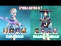 C0 Ayaka Freeze & C0 Wanderer National | Spiral Abyss 3.7 | Genshin Impact