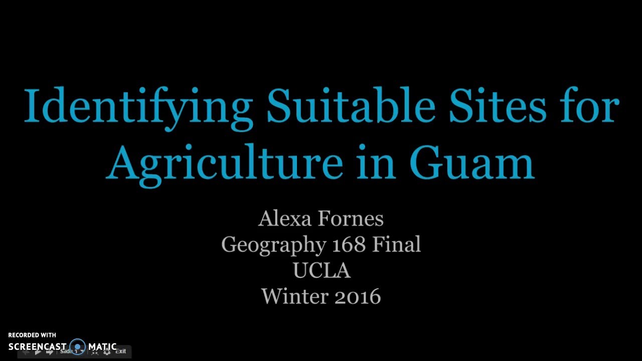 Identifying Suitable Sites for Agriculture in Guam
