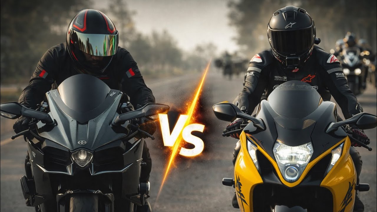 H2 VS HAYABUSA | ZS MOTOVLOGS |