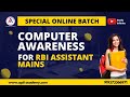 MS Office Computer Awareness Questions Answers MCQ for RBI Assistant Mains | Deepak Sir Apti Academy