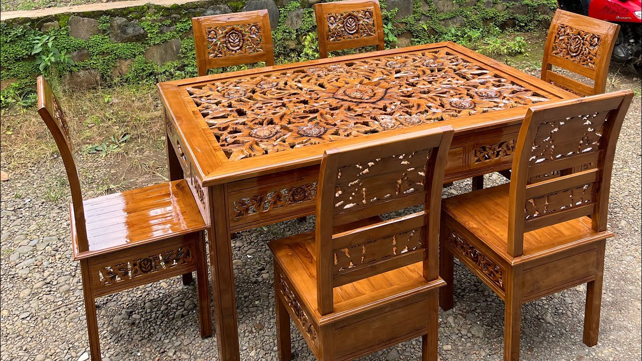 MEJA MAKAN KARTINI FULL UKIR JEPARA