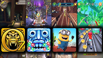 Temple Run Oz Vs Temple Run 2 Frozen Festival Vs Despicable Me Vs Bus Rush 2 - All Levels Game