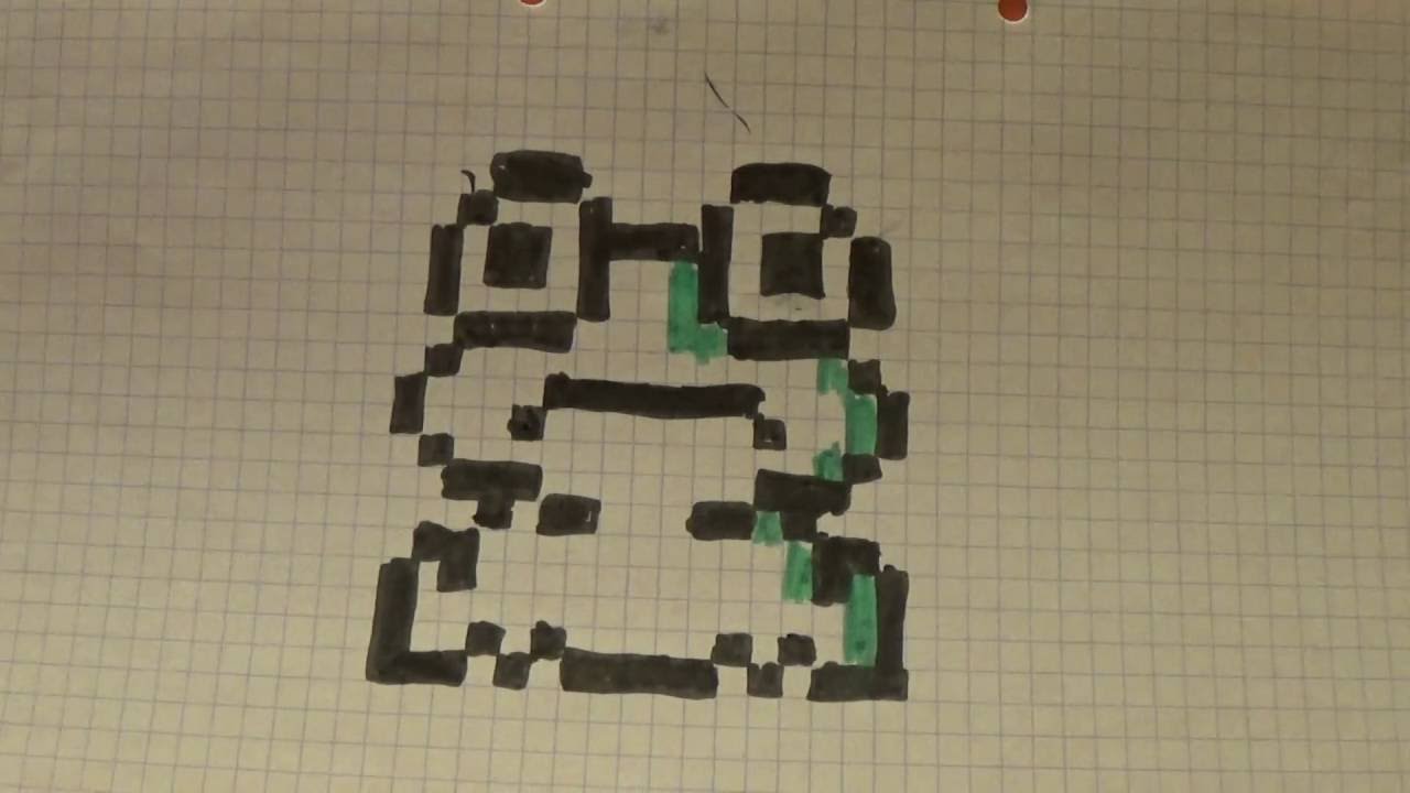 Как нарисовать лягушку по клеточкам