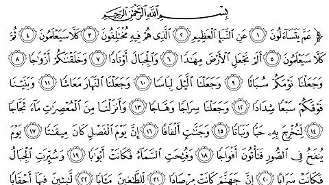سورة النبأ اسلامية للصف الثاني متوسط.. سورة النبأ للحفظ للصف الثاني متوسط من الاية ١ الى ١٦
