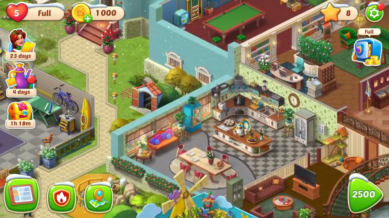 homescapes first house tour level 2500 completed YouTube