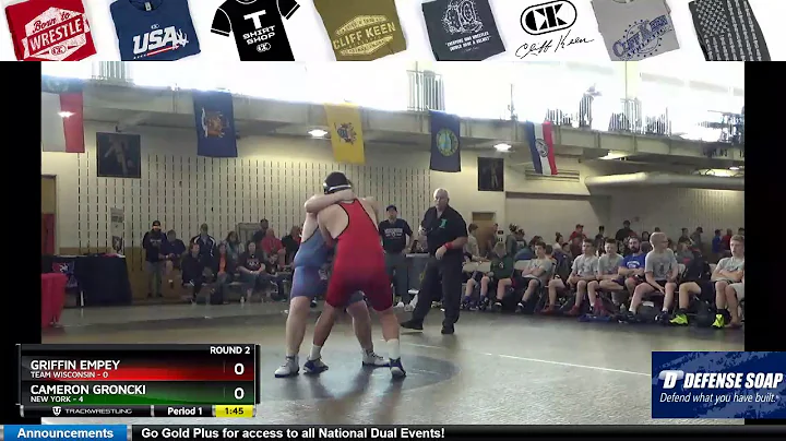 Mat 8 250 Griffin Empey Team Wisconsin Vs Cameron Groncki New York