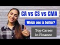 CA vs CS vs CMA | Which is better | Career in Finance | Detailed analysis | CA Azfar Khan