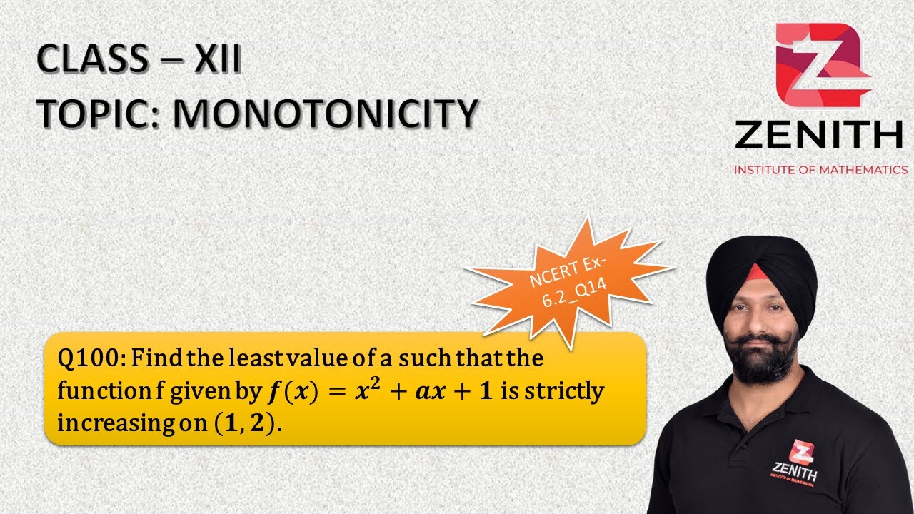 Find The Least Value Of A Such That The Function F Given By F x x 2 find-the-least-value-of-a-such-that-the-function-f-given-by-f-x-x-2