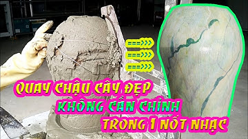 bí quyết để quay chậu xi măng nhanh chóng đơn giản và hiệu quả - how to make beautiful cement pots