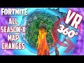 VR 360° ALL Fortnite Map Changes in SEASON 10 New Mech / Robot OP? Orb Event? Season X Meteor