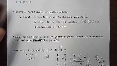 Alg 2 CP 5 6 Day 1 Notes Part 1 Video