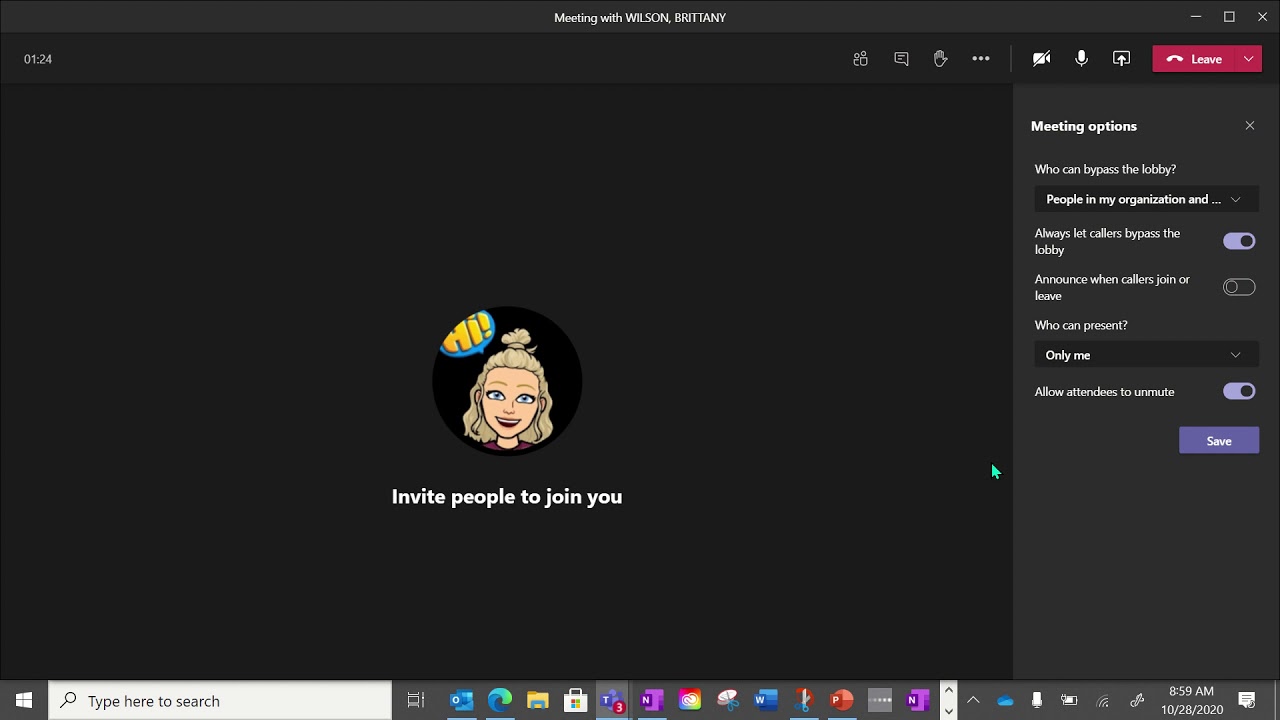 Change Meeting Options In Teams Meeting YouTube