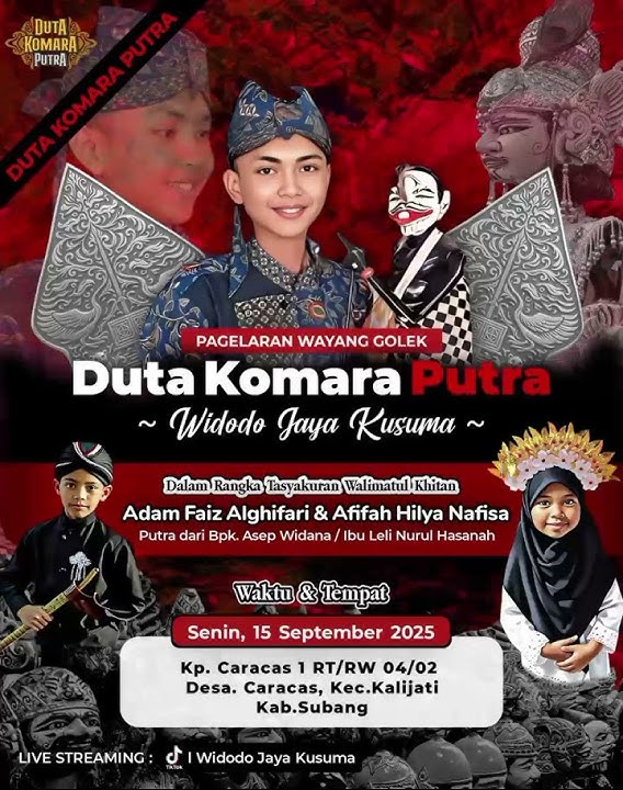 Pagelaran wayang golek dalang Widodo Jaya Kusuma Duta Komara Putra September 2025
