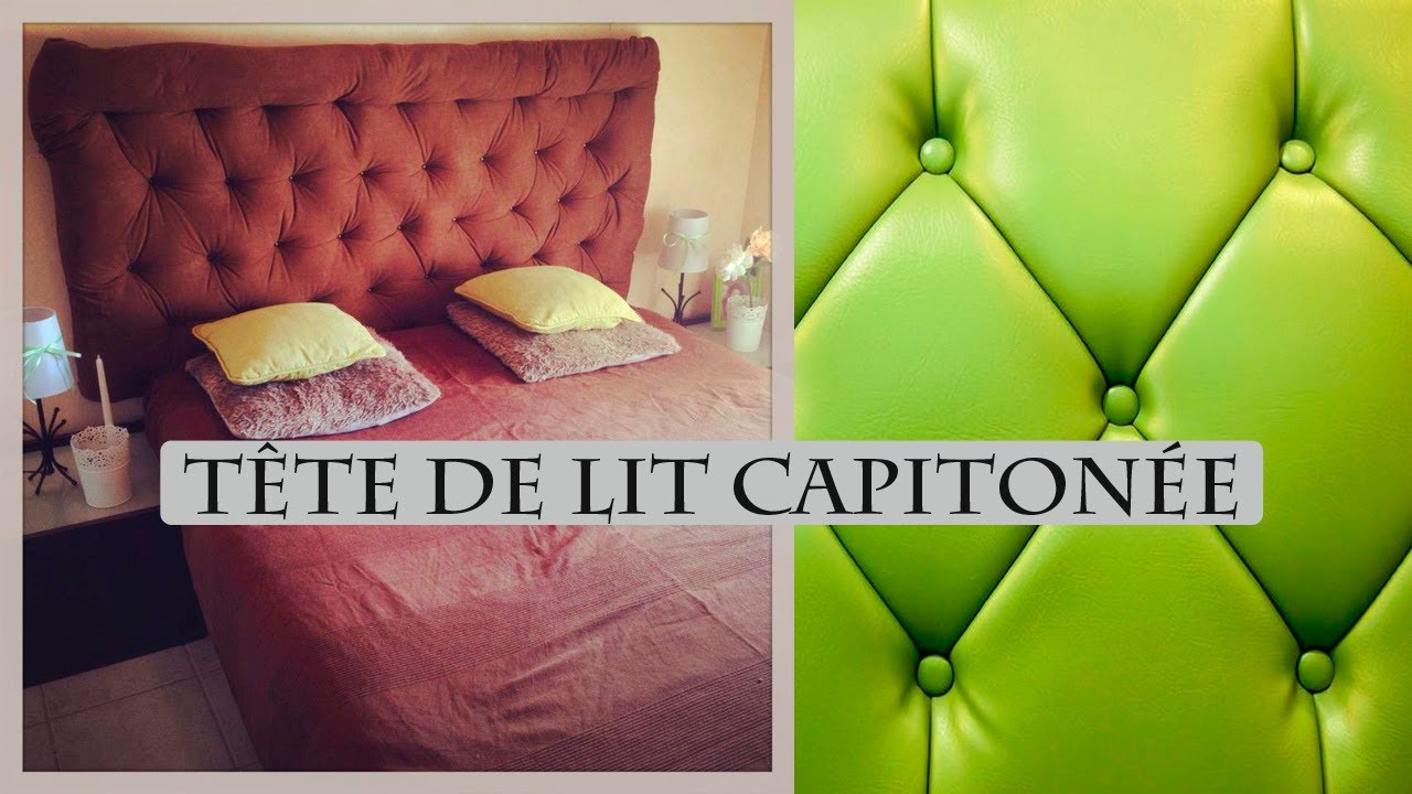 Diy tête de lit capitonnée/ headbord youtube