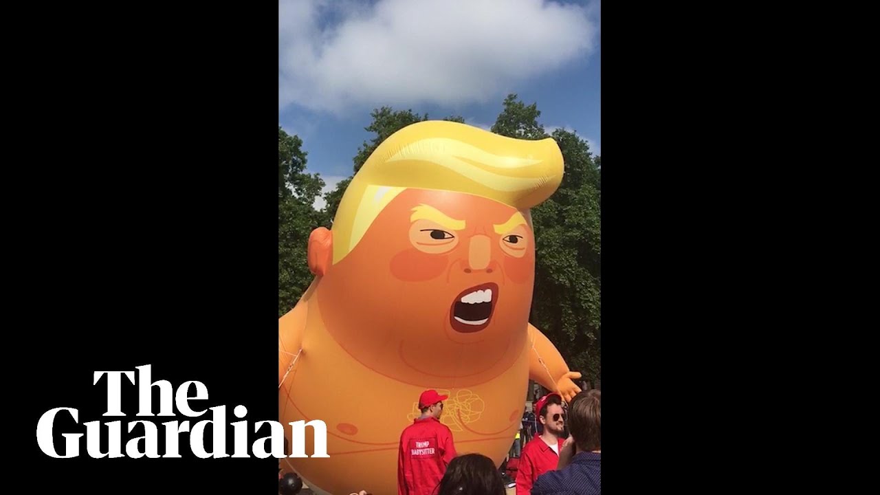 Trump baby blimp ready to take off