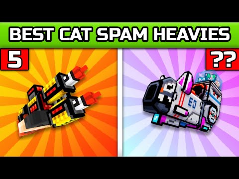 Top 5 Best heavies for 3 cat spam! - Pixel Gun 3D [outaded]