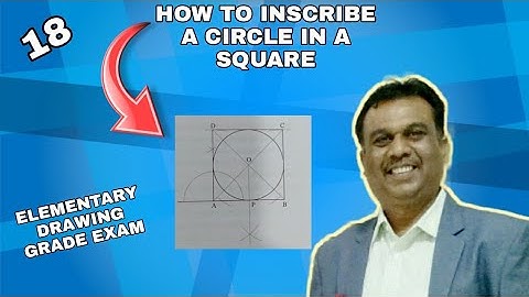 How to inscribe a circle in a square | elementary drawing grade exam | suhaas bhoir.