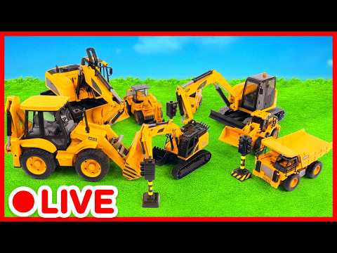 Bagger & Lastwagen gemeinsam im Einsatz! 🚧🚜 Spielzeugautos für Kinder | Kidibli