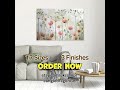 Wild Poppy Meadow Canvas Wall Art | Soft Botanical Floral Landscape in Blush &amp; Sage 🌸
