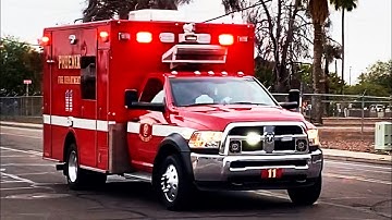 Rescue 13 and Rescue 11 Transporting Patients to AZ Children’s Center Valleywise Health Code 3