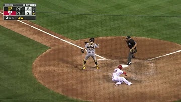 PIT@PHI: Polanco nabs Nava at the plate