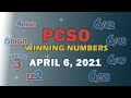 P64M Jackpot Lotto 6/42, EZ2, Suertres, 6Digit, Superlotto 6/49, Ultra Lotto 6/58 | April 6, 2021