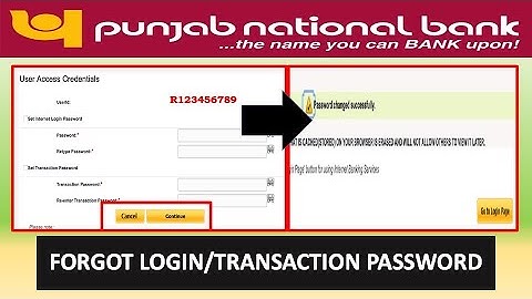 PNB NET BANKING FORGOT PASSWORD| PNB NETBANKING PASSWORD RESET|