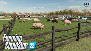 Farming Simulator 22 #23 - Trang Trại Chăn Nuôi Bò, Heo Phiên Bản Nhà Nghèo !! screenshot 1