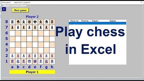 Excel VBA. Play chess in Excel. Chess combination