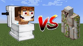 Iron Golem vs More Skibidi Toilet's in Minecraft