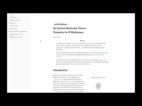PhD Thesis w/ RMarkdown & oxforddown, part 7: Build settings in _bookdown.yml