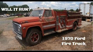 WILL IT START? Scrap Yard 1970 Ford Fire Truck