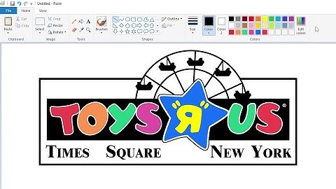 How to draw the Toys "R" Us Time Square logo using MS Paint | How to draw on your computer