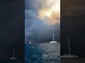 Hawaii Wildfire From Boat View