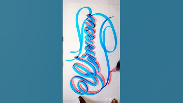 Beautiful Brush Pen Calligraphy short #shorts #youtubeshorts #shortsfeed #shortsvideo