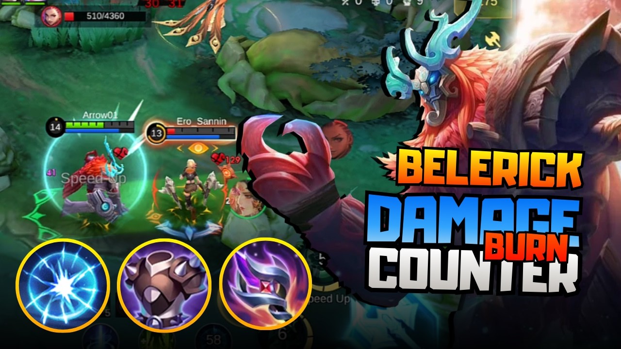MOBILE LEGENDS | COUNTER DAMAGE BUILD | BELERICK Gameplay
