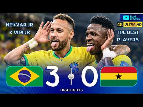 SHOW DE NEYMAR E VINI JR! A SELEÇÃO BRASILEIRA HUMILHOU GANA E APLICOU UMA GOLEADA HISTÓRICA !