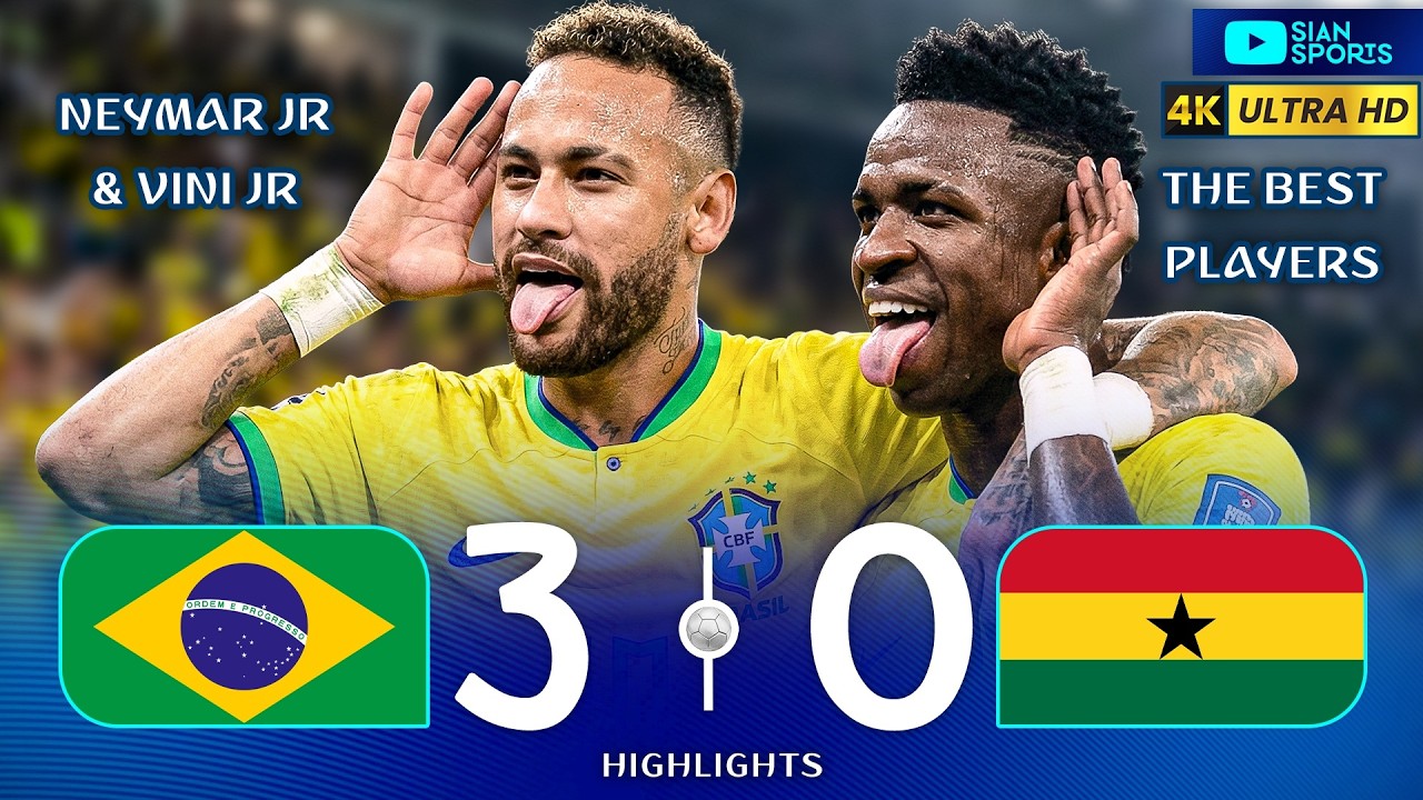 SHOW DE NEYMAR E VINI JR! A SELEÇÃO BRASILEIRA HUMILHOU GANA E APLICOU UMA GOLEADA HISTÓRICA !