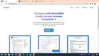 Resume Builder using react js ,Telwindcss,mui