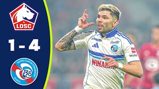 Lille vs Strasbourg 1-4 Résumé | Martial Godo Brace | Ligue 1 Highlights | Julio Enciso Goal | LOSC