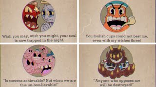 All Game Over Screens & Boss/Level Quotes in Cuphead and Cuphead DLC screenshot 3